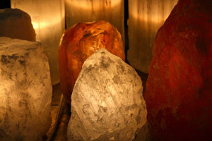 White Himalayan salt lamp