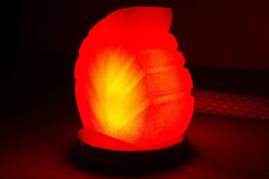 Leaf shaped salt lamp