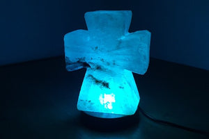 Cross salt lamp