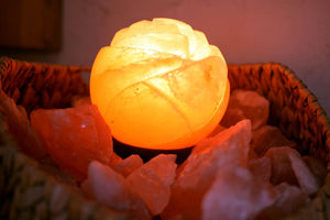 Small rose salt lamp